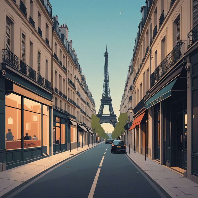 Transport yourself to a serene parisian evening where jazz and house music blend perfectly, creating a relaxing atmosphere. The soft piano tones deepen the sense of calmness as you virtually wander through lit streets, indulging in the city’s nocturnal magic.