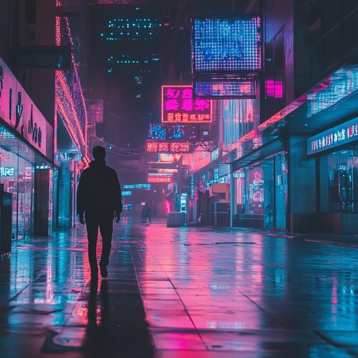 A melancholic synthpop piece capturing solitude in bustling neon lit cities. Ethereal synth melodies intertwine with deep basslines, creating an atmosphere full of reflective longing and nostalgic moments. Designed to evoke the feeling of wandering alone through vibrant streets, this track explores the beauty and sadness of urban isolation.