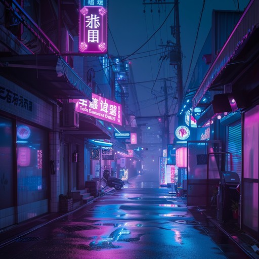 Picture cruising through a futuristic cityscape under neon lights, where smooth trap beats meet cyberpunk aesthetics, awash with glitchy textures and the hum of distant traffic