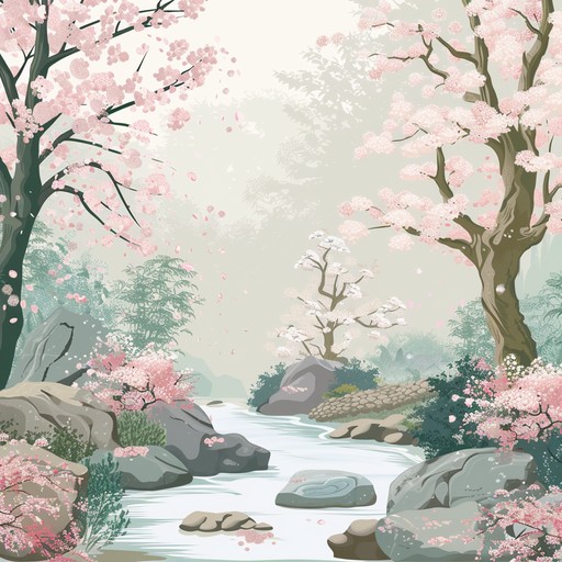 Experience a tranquil journey beneath blooming cherry blossoms in this soft, melodic j pop tune. Utilizing delicate melodies and gentle harmonies, this piece captures the essence of a peaceful afternoon in a serene japanese garden. Ideal for moments of relaxation and daydreams.