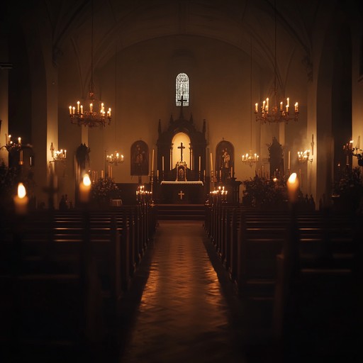 Echoing through dark sanctuaries, the song conveys a weight of spiritual reflection, evoking a sense of somber introspection through layered vocal harmonies and haunted organ tones