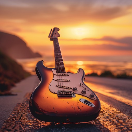 A chill instrumental rock track perfect for cruising along coastal highways during sunset, blending slow guitar riffs with gentle percussion for a laid back and serene experience