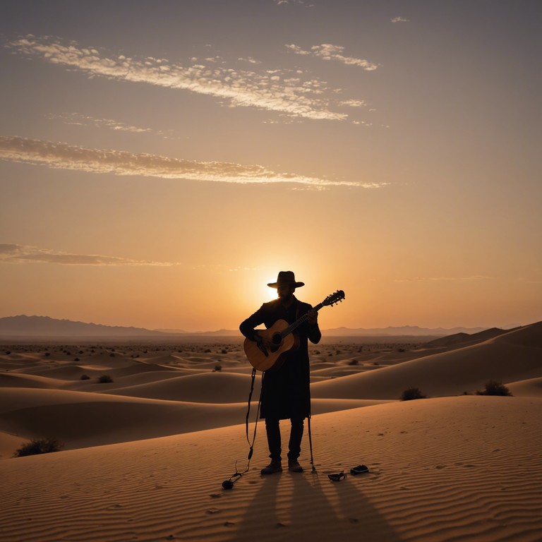 Imagine a song where the soulful echoes of african american spirituals merge seamlessly with the haunting sounds of a saharan night. This track is a deep, soul stirking journey across continents and cultures, featuring the traditional guembri instrument. The music flows like sand—smooth and undulating, capturing a spectrum of emotions from longing to a profound sense of peace.