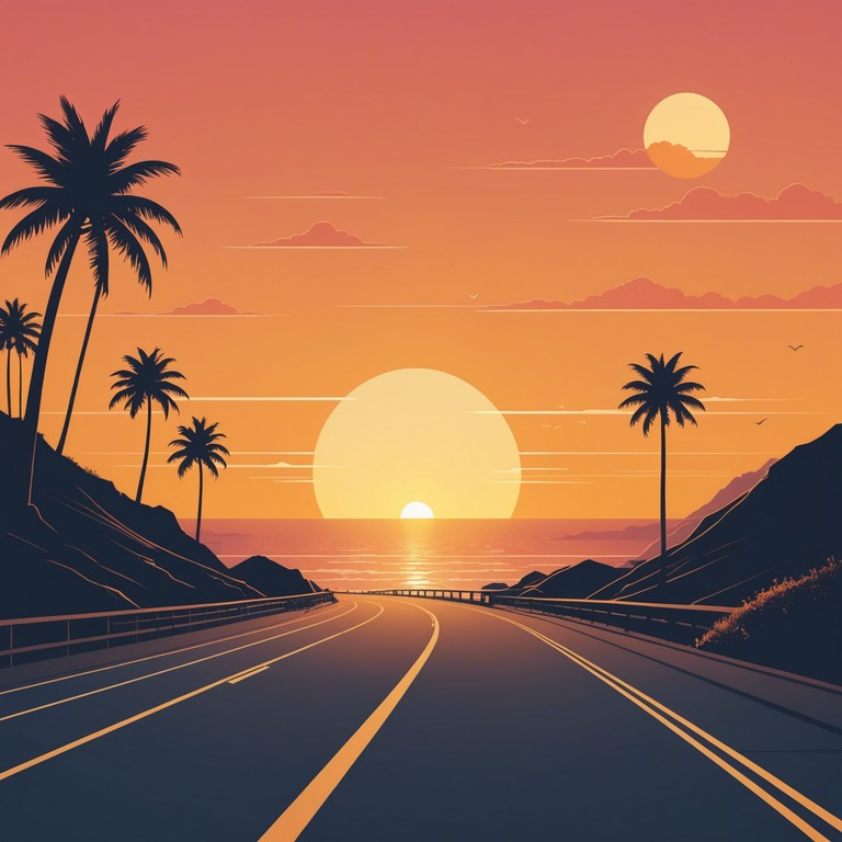 This track combines relaxed rhythms with soft rock elements, overlaid with danceable beats, creating a perfect backdrop for a sunset drive. The melody and harmonies induce a feeling of serene movement and smooth energy, ideal for both active listeners and background music settings.