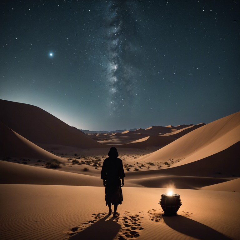 This piece conjures the enigma of the sahara at twilight, where every drumbeat resonates with stories of ancient empires and mystical realms lost to the sands of time.