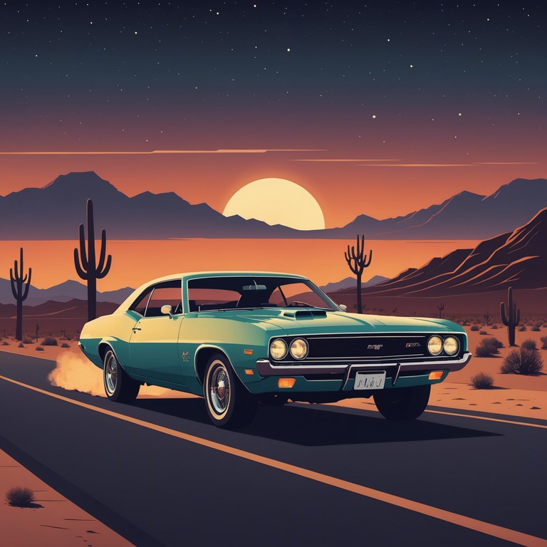 A track that feels like a cool breeze against your face as you drive through the night, with the electric guitar setting a tone of liberation and adventure. An enchanting rhythm that keeps the spirit of a midnight drive alive.