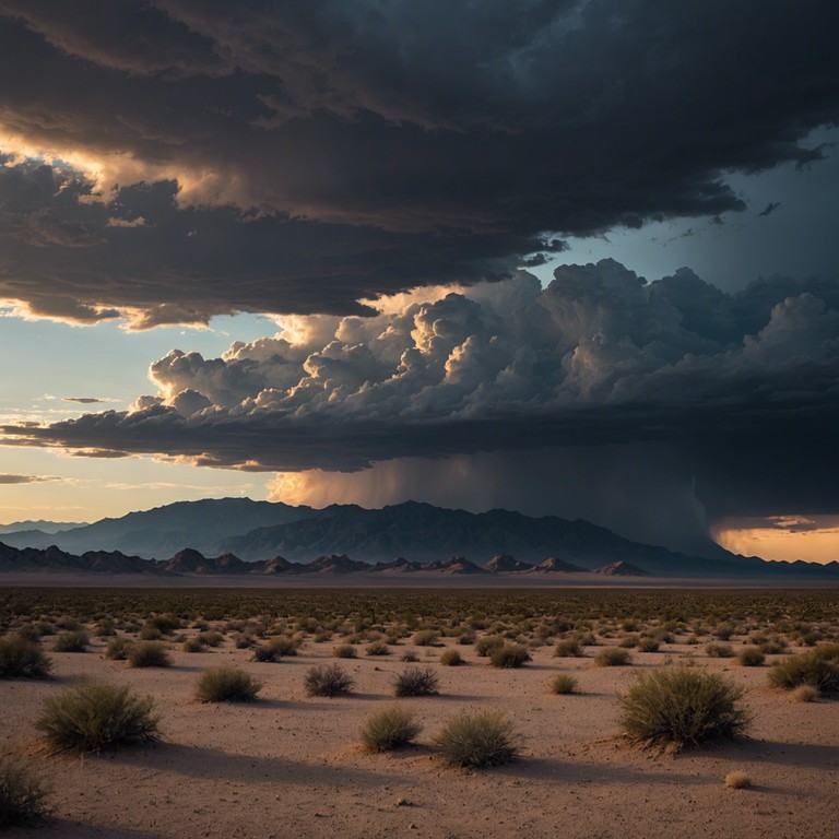 This track combines the aggressive power of hard rock with the enchanting sounds of middle eastern instruments, crafting a unique blend that conjures images of a thunderstorm sweeping across vast deserts. Electric guitars intertwine with the ancient tones of an oud, creating a musical journey that is both bold and mysterious.