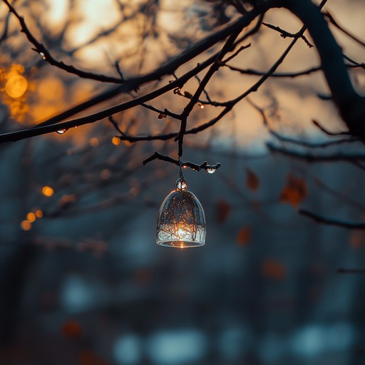 Soft bells resonate like distant water droplets hitting a crystal, releasing tension and soothing minds. Layers of ambient sounds mirror nature's gentle rhythms, inviting deep relaxation and tranquility.