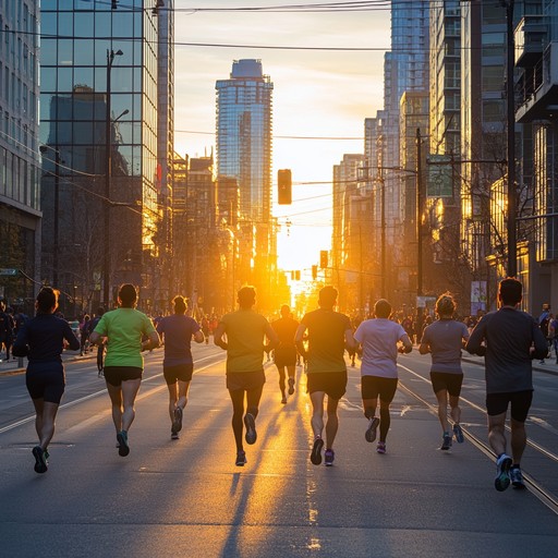 Picture a new sunrise, the world awakens as runners hit the pavement, their movements syncing with each beat produced by the thumping bass of the song, evoking a sense of unrestrained energy and joy. The music captures the essence of a fresh start filled with hope and enthusiasm.