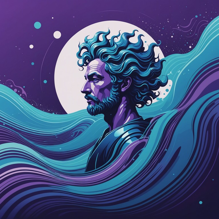 Imagine a journey across neptune's vividly abstract and alien terrain, translated into sound through complex rhythms and ethereal textures. The music captures the mystique of a distant world, utilizing unconventional structures and tempo changes, sounding like cryptic messages or celestial whispers captured by an auditory explorer.