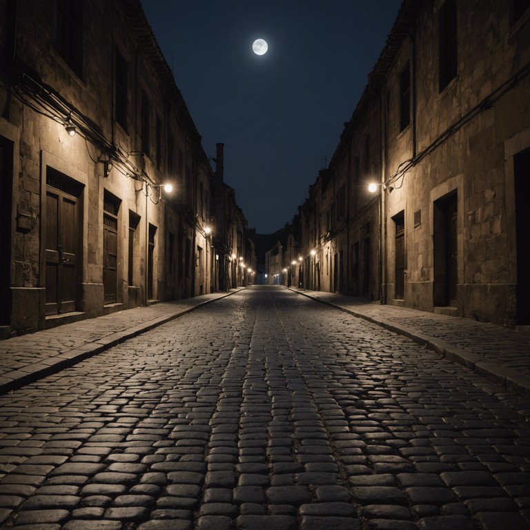 Imagine wandering alone down windswept, moonlit streets where the echoes of distant memories linger in the air, expressed through a series of soul stirring melodies played on a classical guitar. This track embodies the essence of a reflective, midnight stroll through an old latin city where the past seems ever present, and the cool air whispers stories of yore.