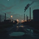 industrial beats and eerie melodies, exploring dark urban atmospheres