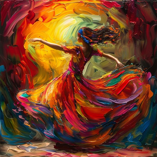 This instrumental piece blends traditional gypsy melodies with contemporary dance rhythms, creating a passionate, eclectic fusion. The vibrant violin leads with dynamic shifts, supported by rhythmically robust percussion and alternating soft and intense piano riffs. The piece builds to a joyous crescendo, transporting listeners through a whirlwind of emotions.