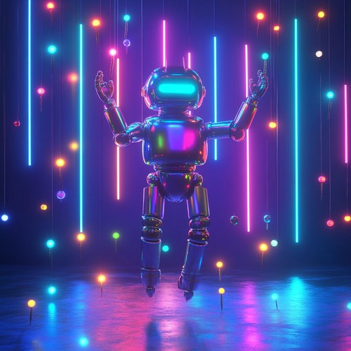 Imagine a circus in a futuristic world where robots are the main performers. The music features whirring gears and playful electronic melodies, creating a whimsical and lighthearted vibe. It’s perfect for a scene where mechanical clowns and acrobats entertain a cybernetic audience.