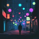 a chill instrumental j pop song capturing midnight city vibes.