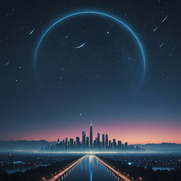 City lights serenity takes you on a journey through a calm futuristic city at night, where the glow of neon lights blends with soft electronic melodies to inspire tranquility and reflection.