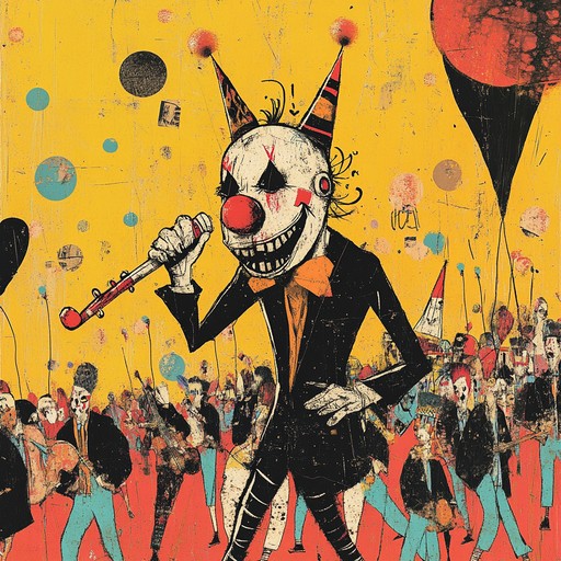 A high energy instrumental piece that combines furious circus melodies with chaotic marching band elements, creating an angry yet whimsical atmosphere that is both captivating and entertaining.