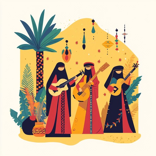 A lively composition featuring energetic rhythms and celebratory melodies inspired by middle eastern festivals, creating an upbeat and danceable atmosphere.