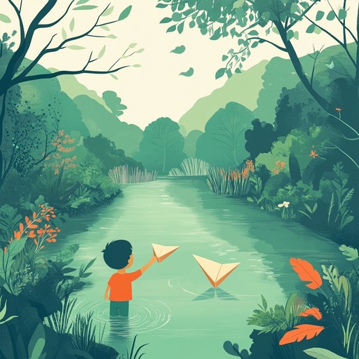 An instrumental piece that gently transports listeners back to the simplicity and wonder of childhood, evoking images of paper boats floating down a tranquil river. Soothing melodies and delicate harmonies inspire reflection and a sense of calm, perfect for quiet contemplation.