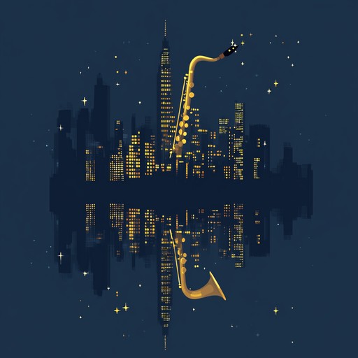 A contemporary piece combining waltz rhythms with urban elements, featuring a saxophone lead over subtle electronic grooves, evoking the feeling of waltzing through illuminated city streets at night.