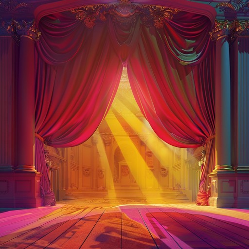 Imagine a grand stage where the curtain pulls back to reveal the first light of day. The music starts soft, reflecting the calm of night, but quickly evolves into a complex symphony of strings and brass, symbolizing the sun's rays spreading across the horizon, bringing warmth and light. This composition is perfect for an opening scene in a play or a significant moment in a film where new beginnings or revelations are central.