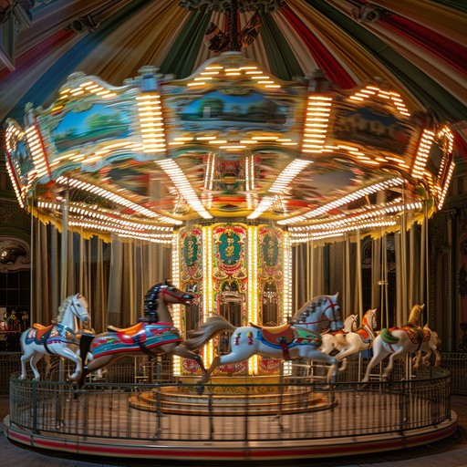 This whimsical waltz captures the enchanting atmosphere of a magical carousel, with its colorful lights, spinning horses, and joyful melodies. The piece features a delightful interplay between various instruments, creating a sense of childlike wonder and nostalgia. The music ebbs and flows, mimicking the gentle motion of the carousel, while unexpected flourishes and surprises keep the listener engaged throughout the journey.