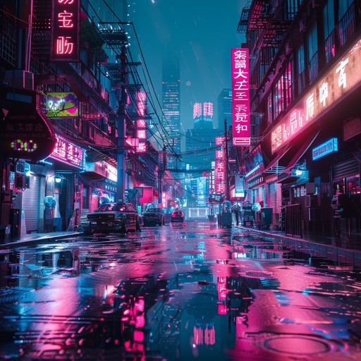 Imagine a sprawling cityscape under neon lights, where advanced technology meets gritty urban decay. This cyberpunk track evokes a sense of a high-tech world filled with lurking danger and intrigue.