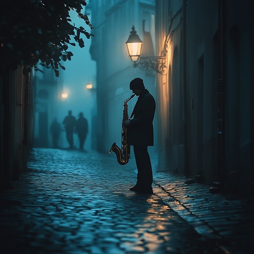 A serene swing jazz piece that brings about introspective reflections perfect for late night musings. The saxophone leads with its soothing tone, supported by gentle harmonies and rhythm, setting a perfect atmosphere for quiet thoughtfulness.