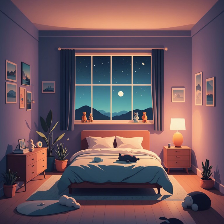 This alternative track focuses on ambient, serene toy box melodies blended with echoic, atmospheric synth pads to promote a tranquil environment. Suitable for unwinding and stress relief, it encapsulates the essence of a peaceful retreat into a world of tender sounds.