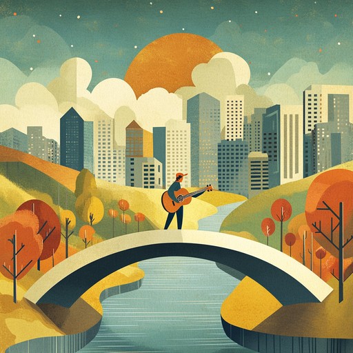 An instrumental track where modern urban beats meet soulful country guitar, bridging city vibes and rural roots in harmonious fusion.