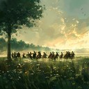 soft orchestral tones meeting epic heroic crescendos