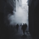 creepy funk with eerie, groovy synths and hypnotic bass