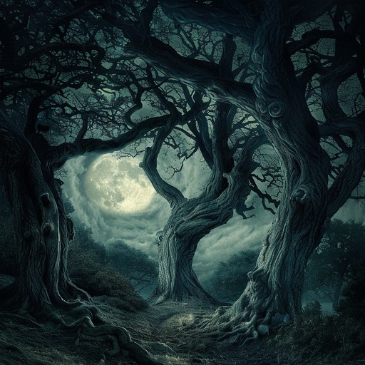 This piece weaves an unsettling atmosphere using layered strings and haunting woodwinds. It carries a sense of impending doom and mysterious lurking within a dark forest, blending slow, brooding melodies with occasional sharp, disturbing crescendos.