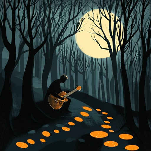 A captivating instrumental piece that fuses funky rhythms with dark folk melodies, creating a haunting and groovy journey through shadowed landscapes under the moonlight.