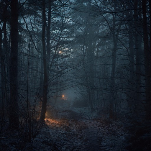 Submerge yourself in the sinister ambiance of a whispering haunted forest, utilizing eerie soundscapes to evoke mystery and fear. Distant, ghostly whispers and subtle, chilling drones create an atmosphere of suspense and unease. Perfect for horror films or haunted house soundtracks, this ambient composition offers a deeply immersive and spine tingling experience.