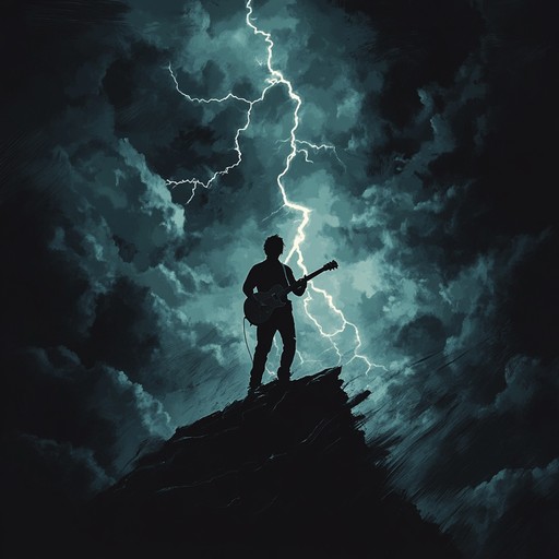 An electrifying instrumental heavy metal piece that captures the relentless force of nature, with shredding guitar solos and pounding drums that mimic the sound of a tempest unleashed.