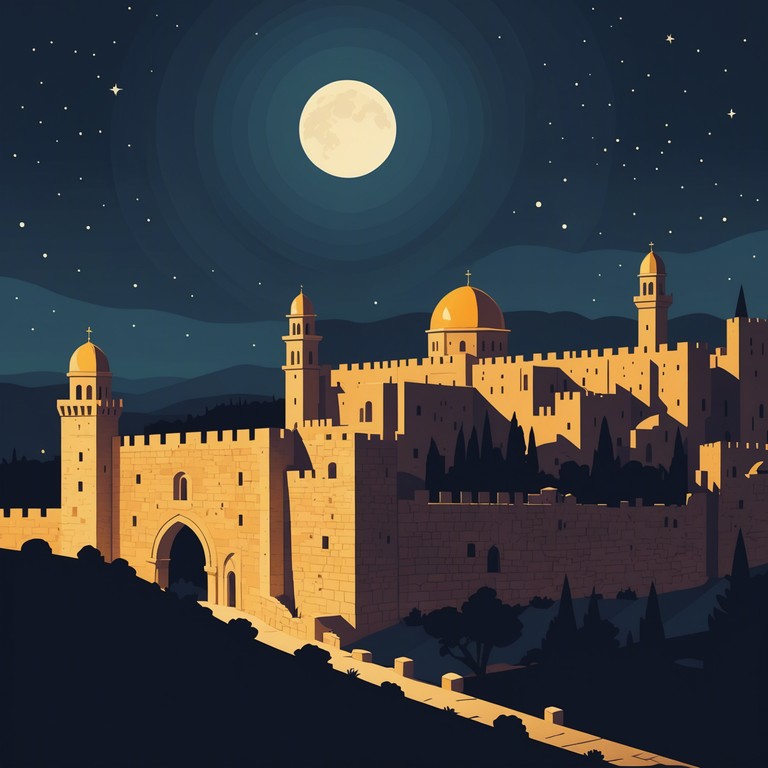 A gentle instrumental piece evoking the tranquil nights of jerusalem, using subtle melodies to soothe the soul. This track integrates traditional jewish musical elements, creating a serene soundscape ideal for relaxation and reflection.