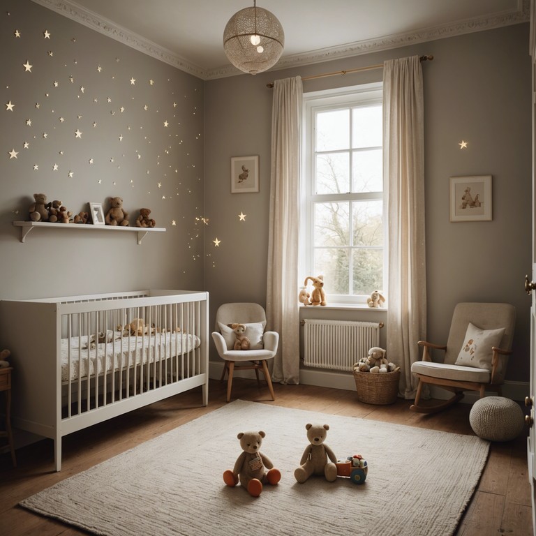 Amidst the quiet of a starlit night, toy figurines awaken, crafting lullabies with the gentle clink of porcelain and tin. Their melodies float through the nursery, weaving dreams from shadows and starlight.