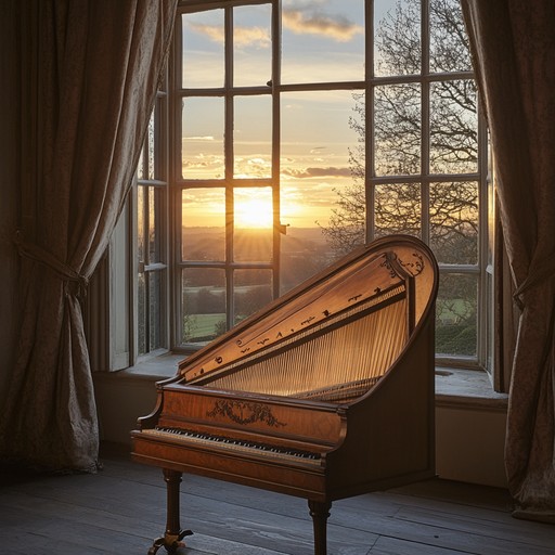 An enchanting harpsichord led composition that gently unfolds the stillness and beauty of early morning, blending melodic lines with subtle harmonies