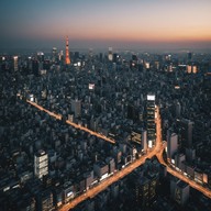 high energy dance through neon tokyo.