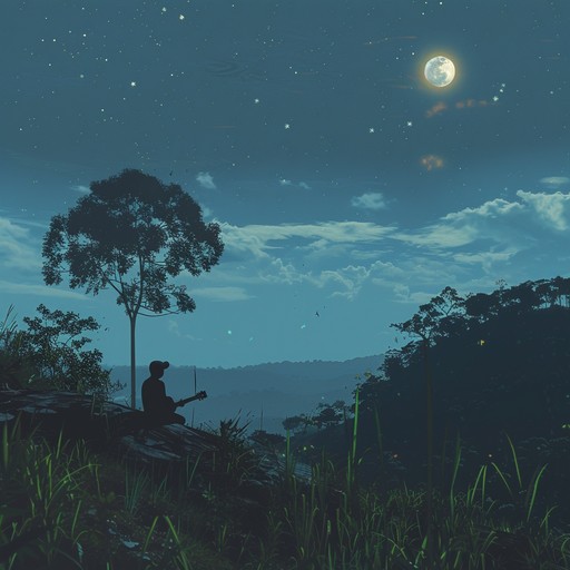 An instrumental track inspired by the serene brazilian countryside at night. Relaxing acoustic guitar melodies are intertwined with subtle electronic beats, invoking feelings of nostalgia and tranquility