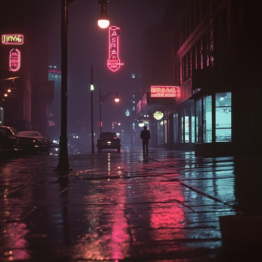 A captivating instrumental that weaves jazz fusion and ambient sounds, capturing the intrigue of a 1970s city nightscape, blending saxophone melodies with soft synth undertones to evoke urban mystery and nostalgia.