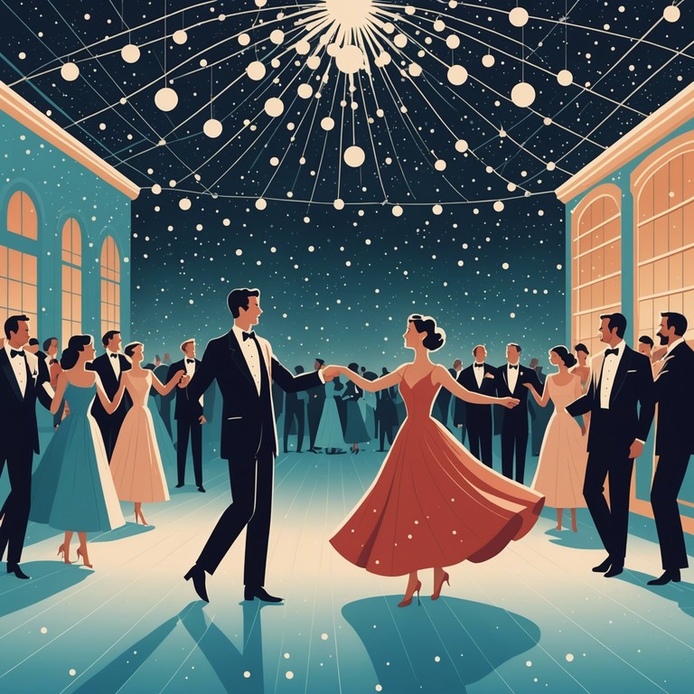 This alternative description emphasizes a more refined and polished orchestration of the festive waltz, transporting listeners directly to a luxurious holiday ball where every note tells a story of celebration and joy