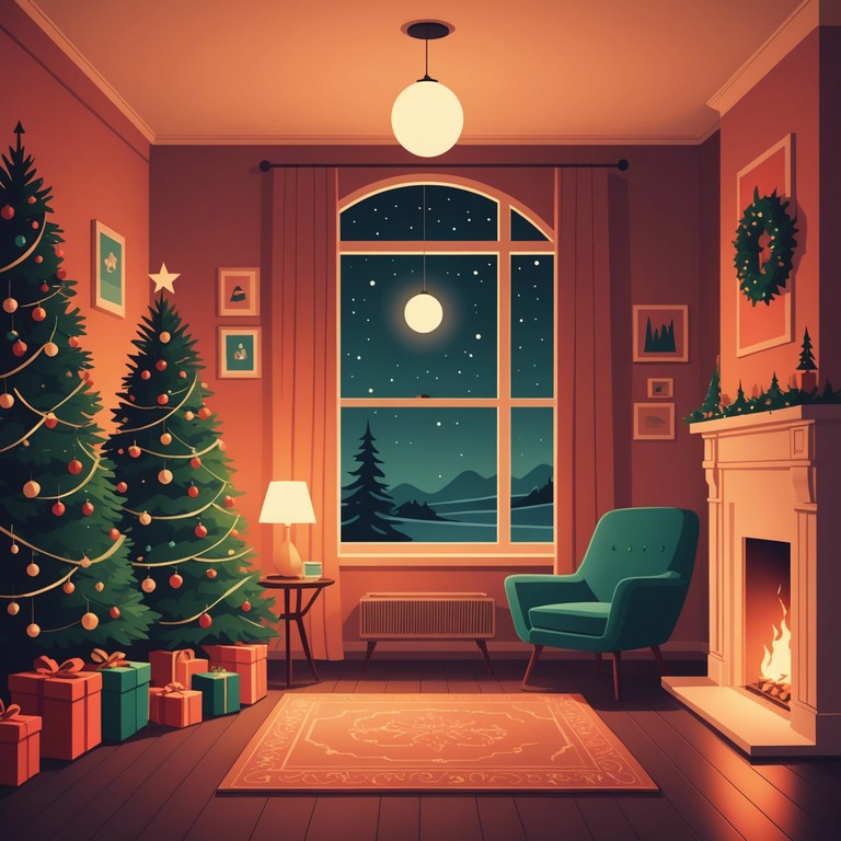 Imagine a soundtrack that perfectly captures the essence of a serene winter's night during the holiday season, where soft dream pop meets the cheerful spirit of festivity, creating a backdrop for peaceful reflection or joyful gatherings.