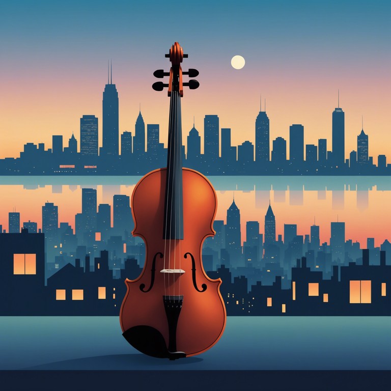 Envision a musical journey that traverses the bustling streets and serene parks of a metropolitan landscape, where each violin stroke and drum beat captures the essence of urban life and its continuous evolution.