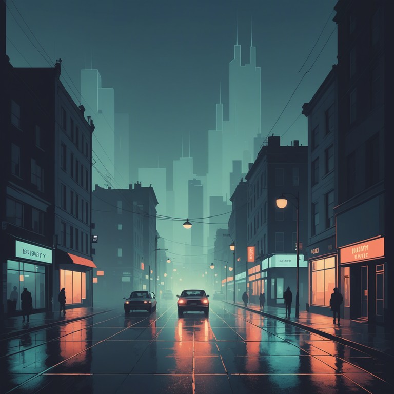 Dive deeper into the pulsing heart of the city, where each note peels away layers of the mystic, foggy existence of neon lit streets under the cloak of night. The composition evolves with a growing sense of curiosity and intricacy, mirroring the complexity of urban life we rarely notice.