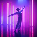 surreal cabaret performance under vibrant neon lighting