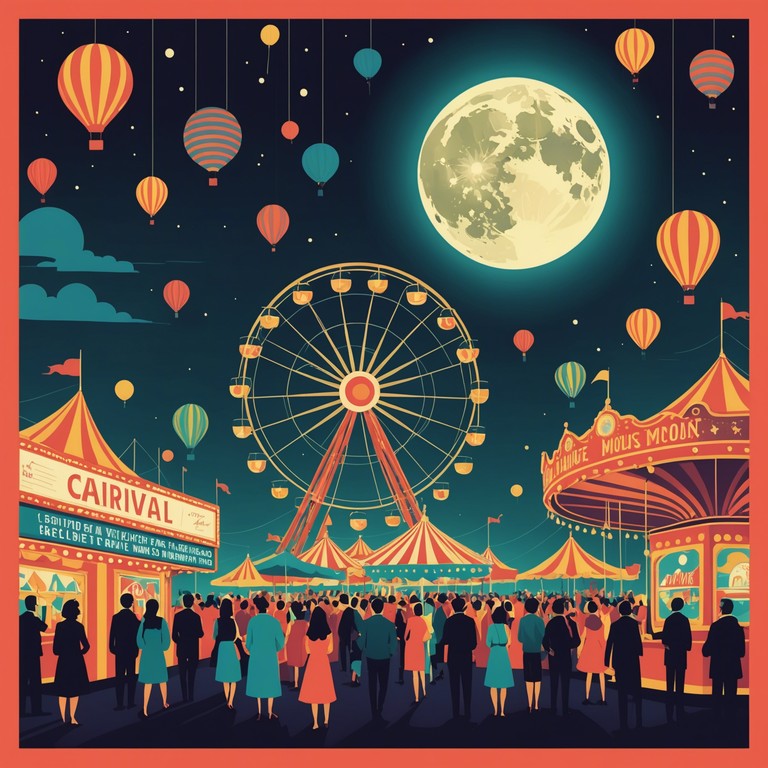 This track evokes the excitement and mystery of a carnival after dark, filled with enigmatic sounds and alluring tones that create an atmosphere of both wonder and underlying danger. The music swirls with a carousel like rhythm, using rich accordion tones that mimic the laughter and whispers of a shadowy crowd.