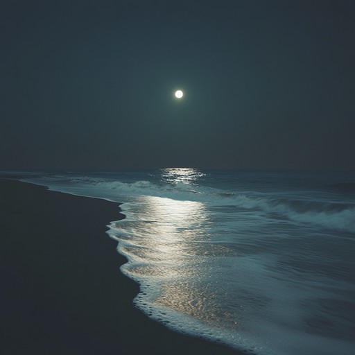 The piece features the soothing sounds of rolling ocean waves mixed with soft, ambient synthesizer melodies to transport listeners to a peaceful nighttime beachscape. The tranquil harmonies intertwined with gentle sea breeze effects create an immersive and calming soundscape perfect for relaxation and meditation.