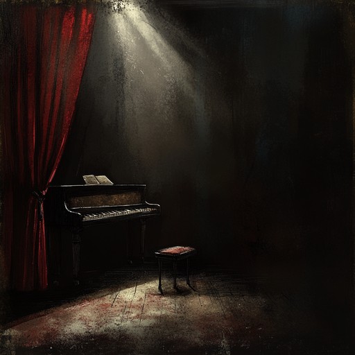 The composition features a haunting piano that evokes the atmosphere of a deserted cabaret at midnight. Layered with subtle accordion harmonies and the distant echo of a violin, the piece blends elements of gothic elegance with the nostalgic feel of early 20th century cabaret music. The melody weaves through minor keys, creating a sense of longing and bittersweet memories, transporting the listener to a bygone era filled with shadows and secrets.